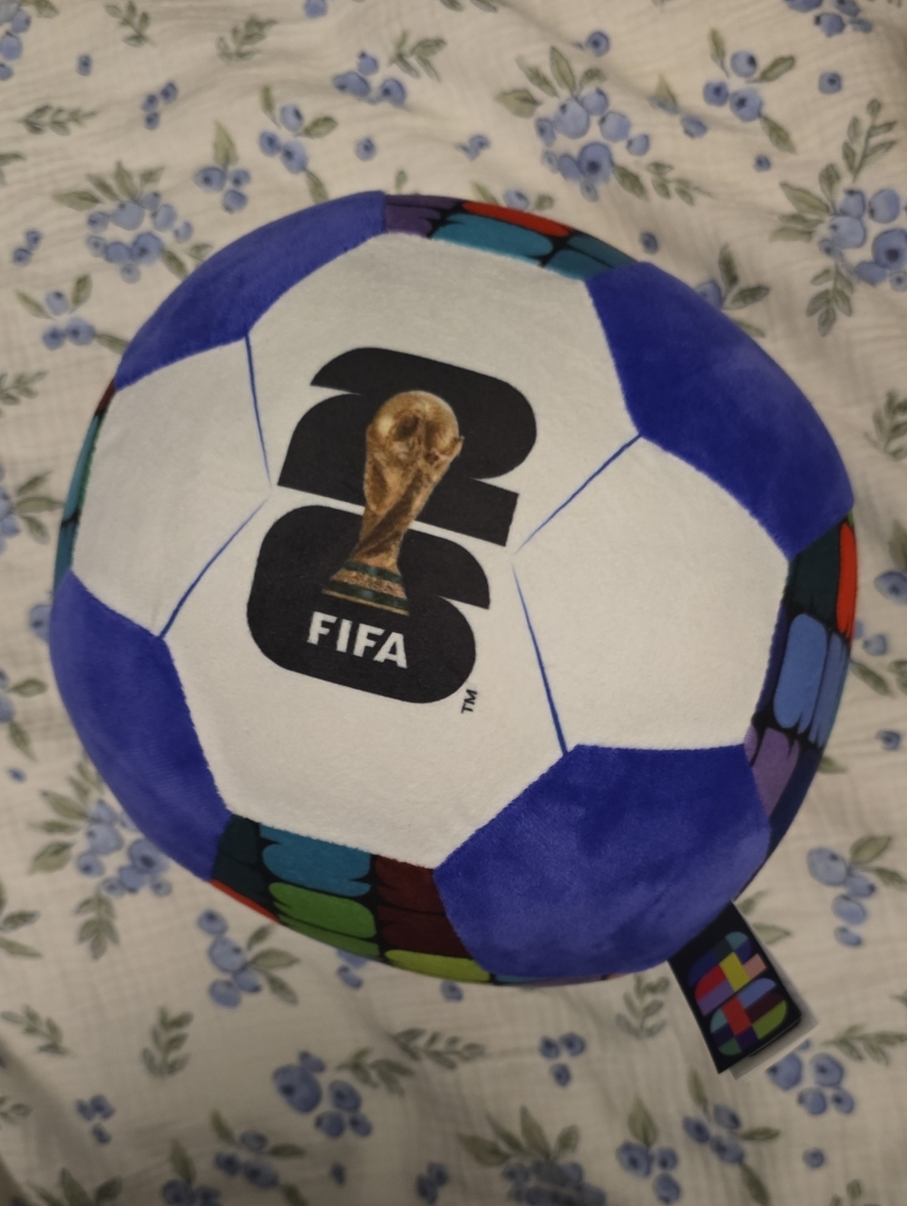 FIFA Plush Soccer Ball - Blue & White Kids Toy